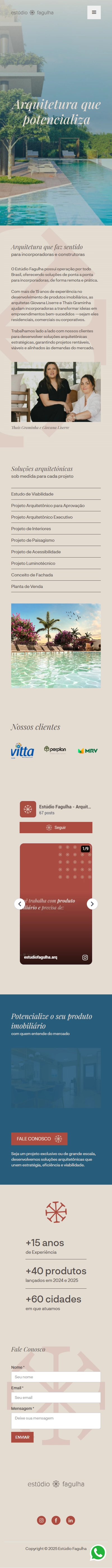 Estúdio Fagulha — site mobile