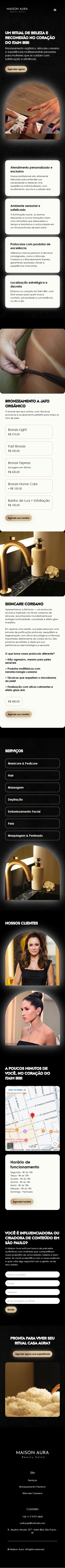 Maison Aura Beauty — site mobile