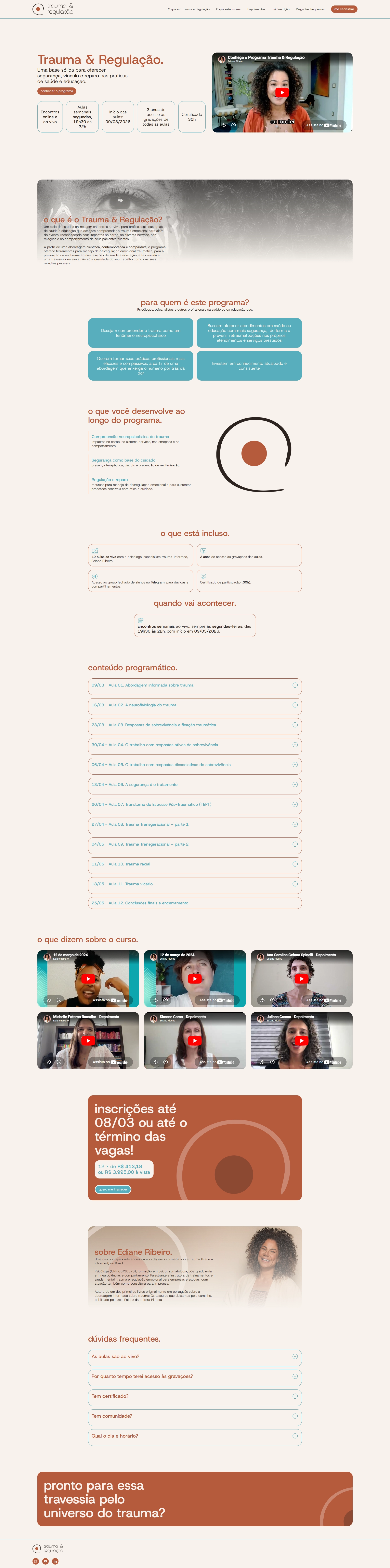 Curso Trauma e Regulação — site completo
